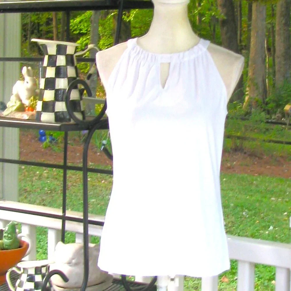 NWT Jude Connally Claire top shirt sleeveless pullover soft style Small luxury - Picture 2 of 7